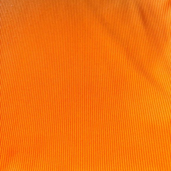 Orange Mock Neck Ribbed Top - Picture 5 of 6